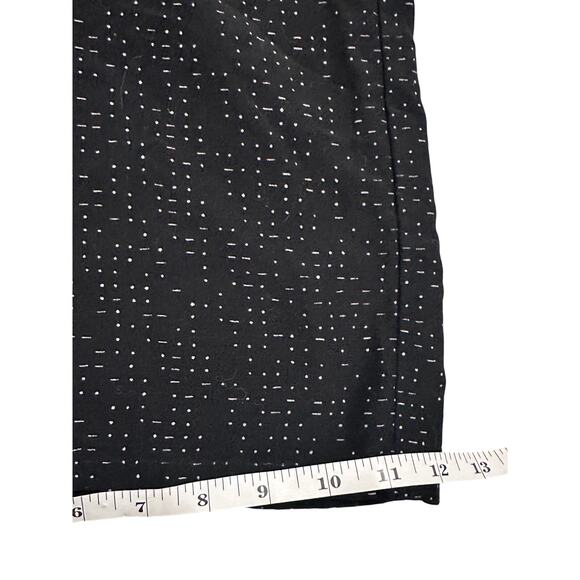 Eileen Fisher Wide Leg Pants With Drawstring & Pockets Black Morse Code Print, S - Picture 9 of 10